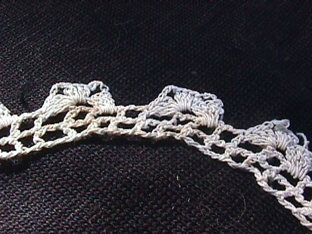 detail of crocheted edging