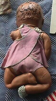 back view of baby-doll apron