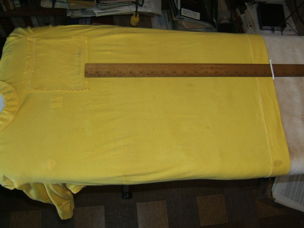Ruler and pocket lying on jersey