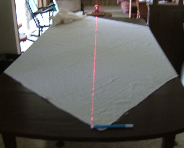 cloth in place, laser on