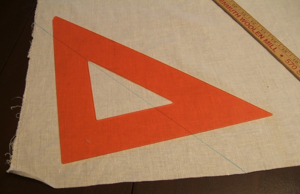 red triangle on freshly-drawn line