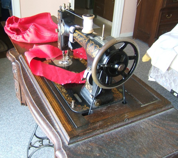briefs and bias tape on sewing machine