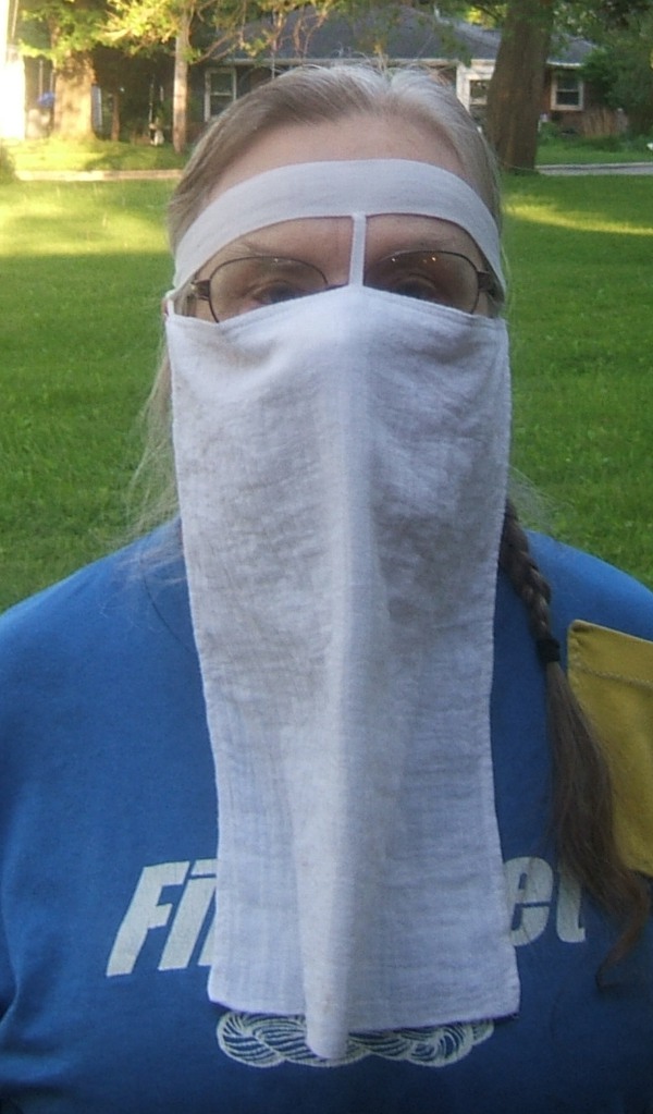 Niqab sort of on face