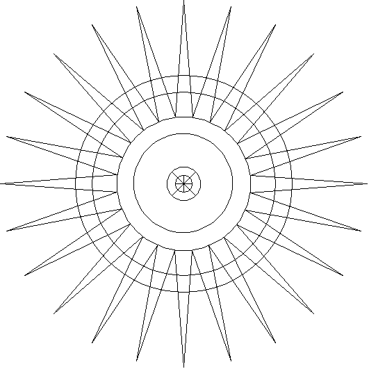dashed-line guide for drawing 
gathering circles