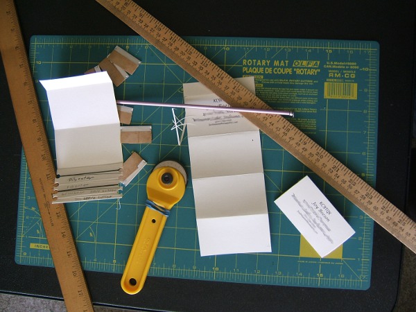 sewing kits on cutting mat