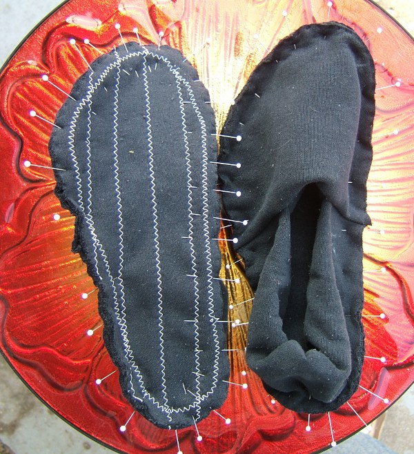 both slippers, 
                     pinned for final assembly
